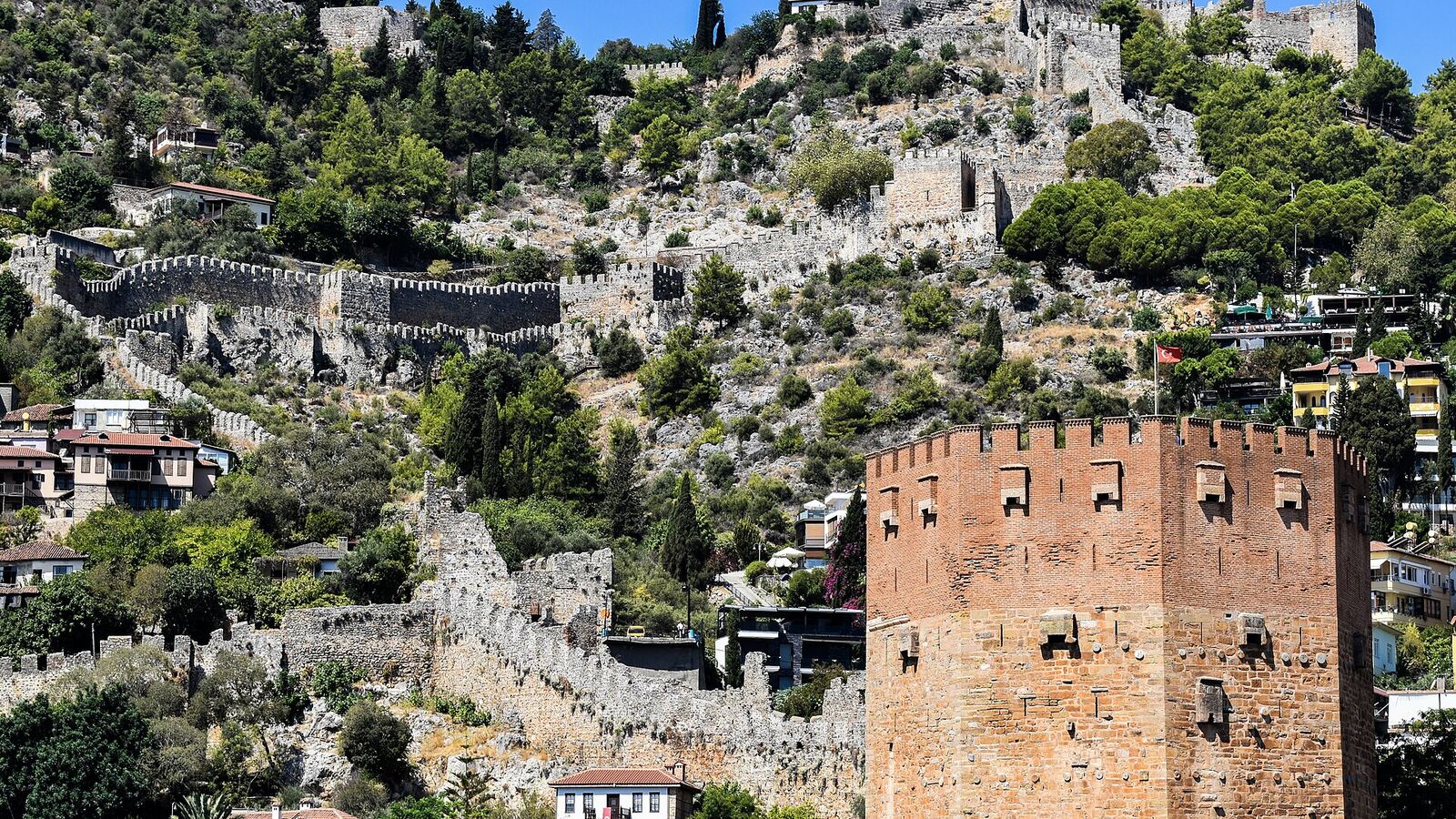 Alanya: burcht op de rots en het Kleopatrastrand